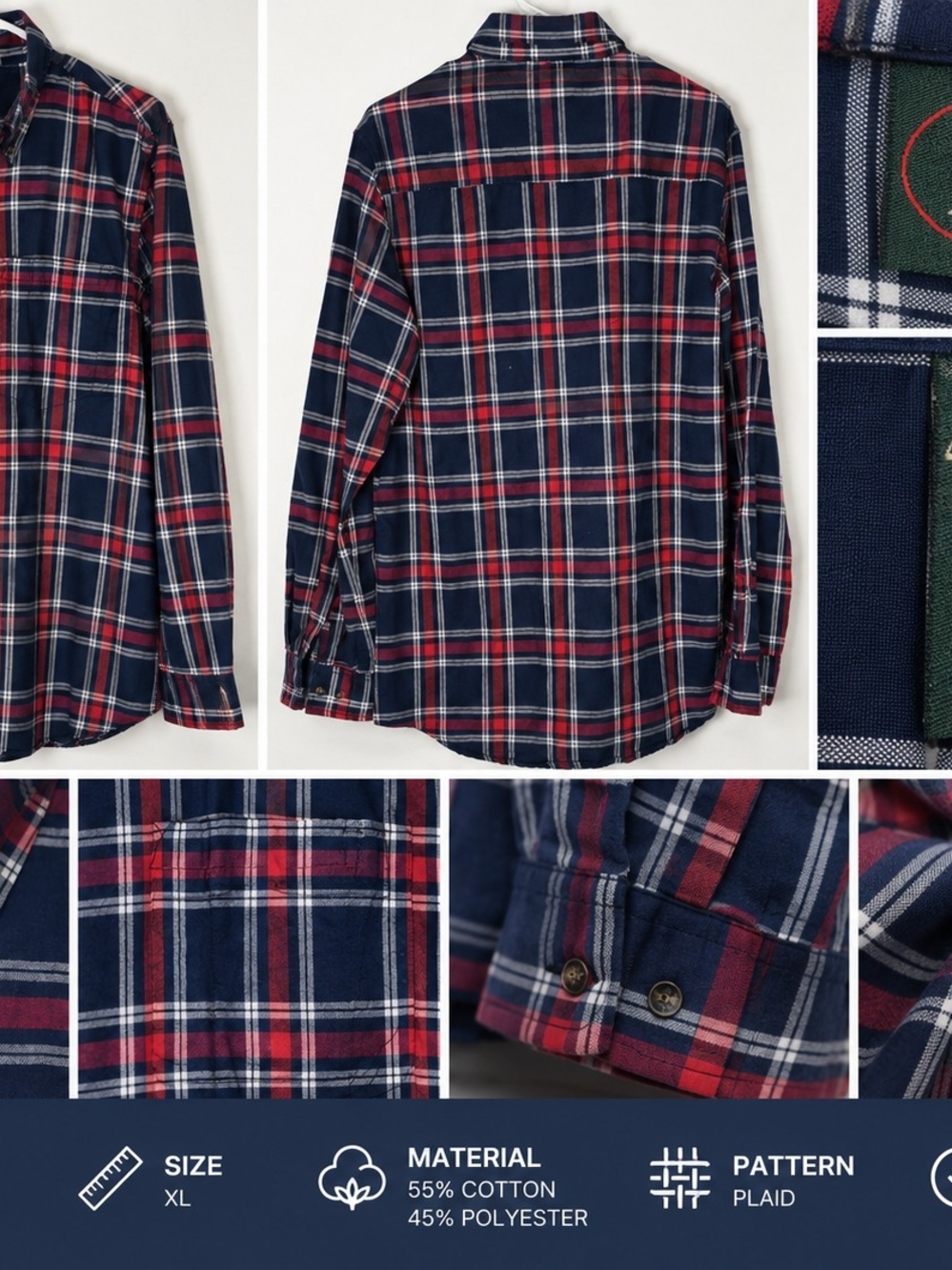 Stillwater Supply Co Plaid Button Down Shirt MenNavy & Red Plaid Button-Up Shirt